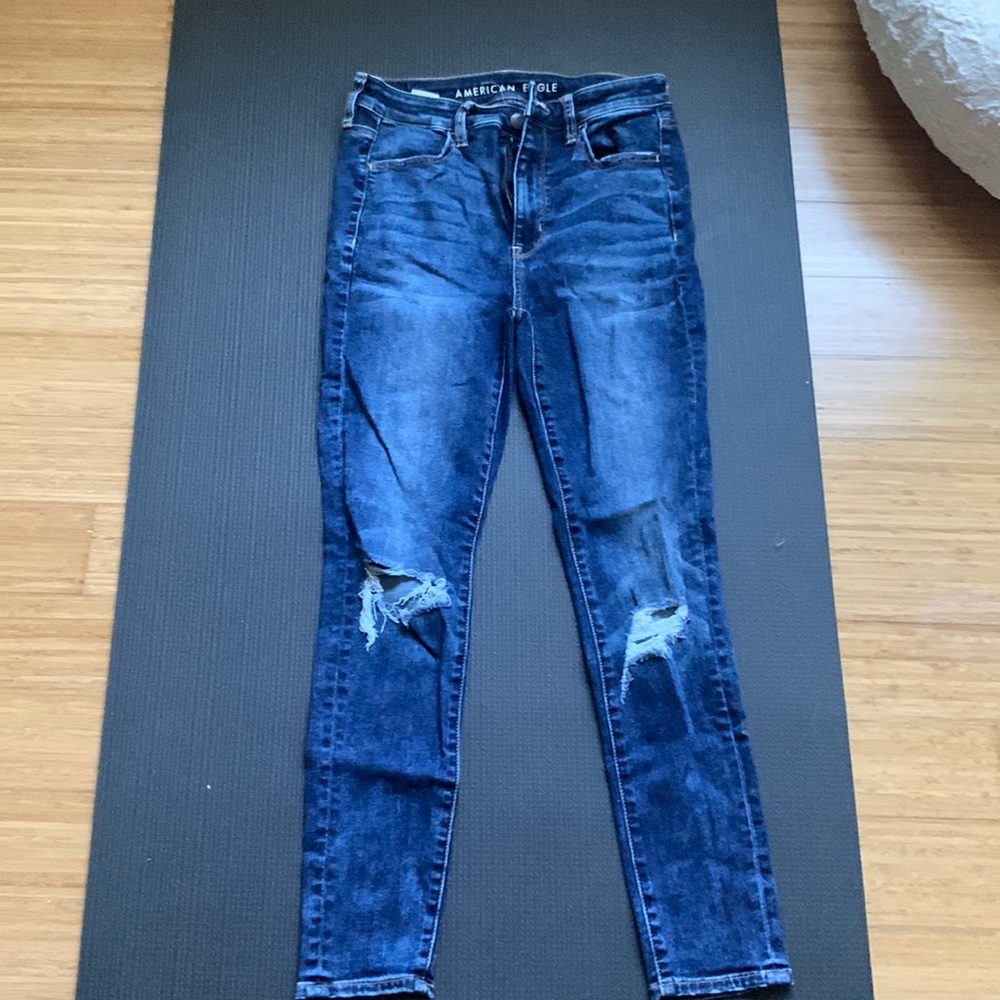 Ripped dark jeans American Eagle